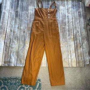 Banana Republic Brown Button Jumpsuit